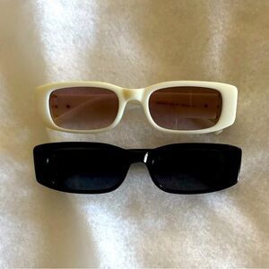 Sunglasses 2 pair Black and White NWOT